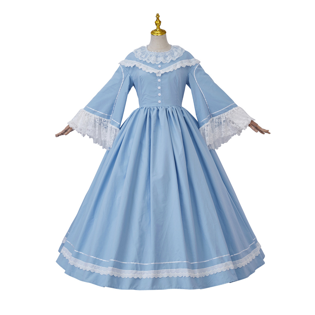 Evening Gown - 1860s Victorian Civil War Cosplay Costume