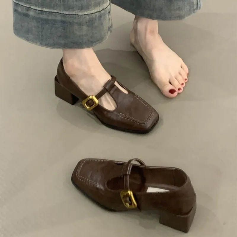 Women Square Toe T-Strap Mary  - Womens Heels recension och pris