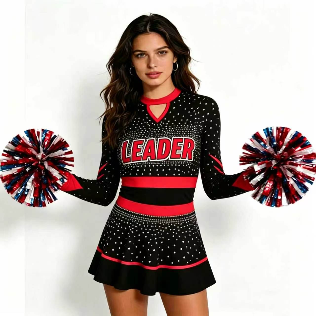 Sparkly Rhinestone Cheerleadin - Women'S Red Formal Wear recension och pris