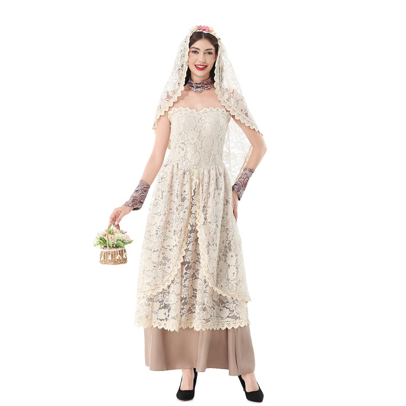 Women Vintage Lace Maxi Dress  - Wedding Dress recension och pris