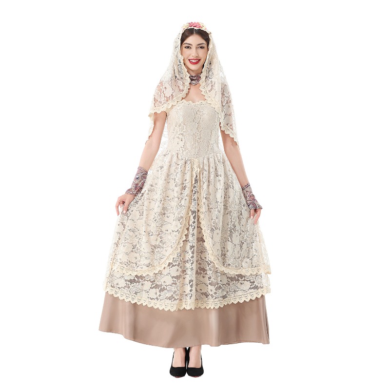 Women Vintage Lace Maxi Dress  - Wedding Dress recension och pris