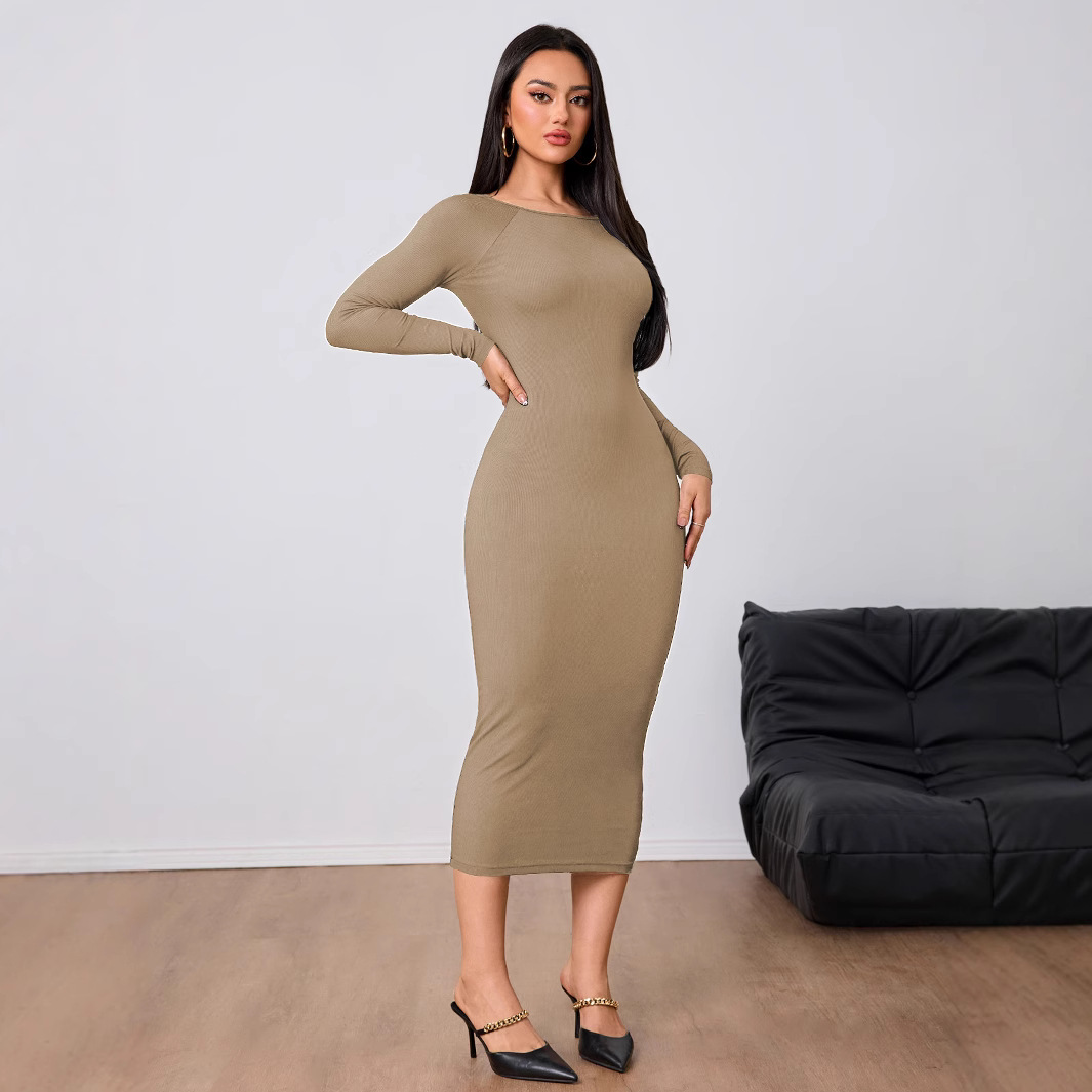 Women Fashion Simple Dress Spr - Midi Dress recension och pris