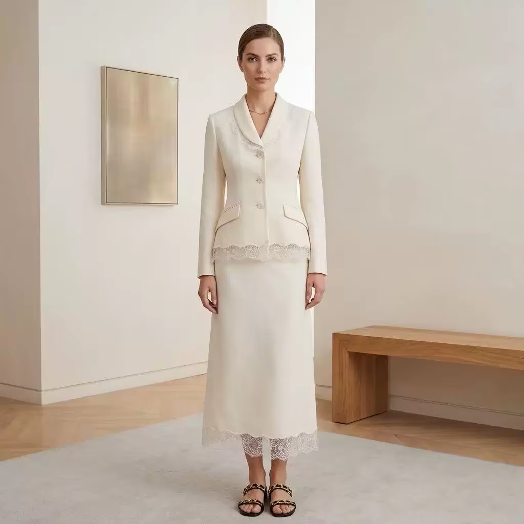 Luxury Wool Silk Blend Skirt S - Formal Skirt recension och pris