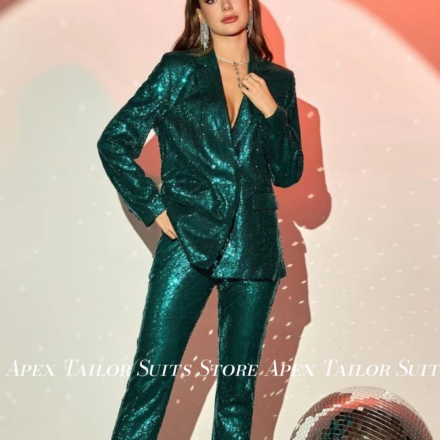 Fashion Women Suit Set Green G - Womens Blazer recension och pris